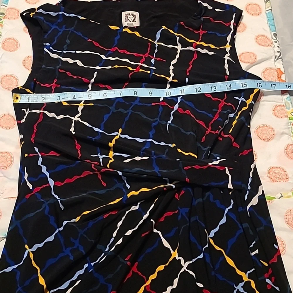 Anne Klein women's small  Faux-Wrap sleeveless knee length dress NWT - Picture 7 of 11